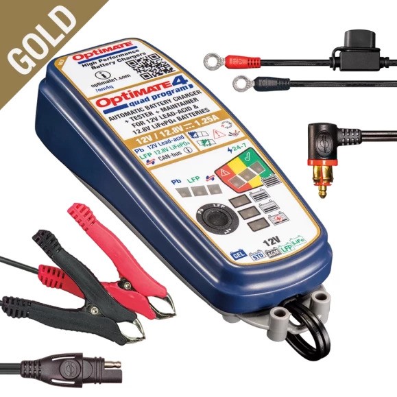Batterilader Optimate 4 | 12V 1A Canbus/Syre/Lithium