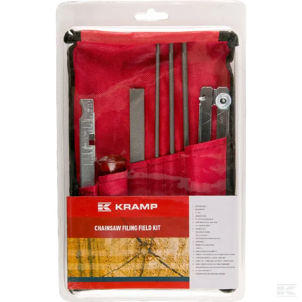 KRAMP Filsett til Motorsag - Flatfil, Rundfil 4, 4,8 og 5,5mm