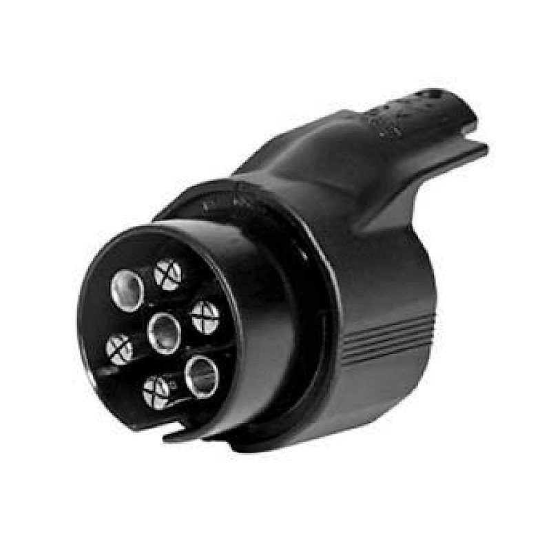 Overgang fra 13 pol støpsel (henger) til 7 pol kontakt (bil)